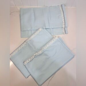 Doll Bedding For 18” Doll Like American Girl Doll Sheet And Pillow Case Set Of 2